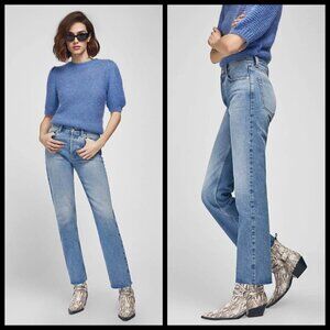 💕ANINE BING💕 Jackie Jean ~ Rodeo High Rise Straight Leg Jeans 24 NWT